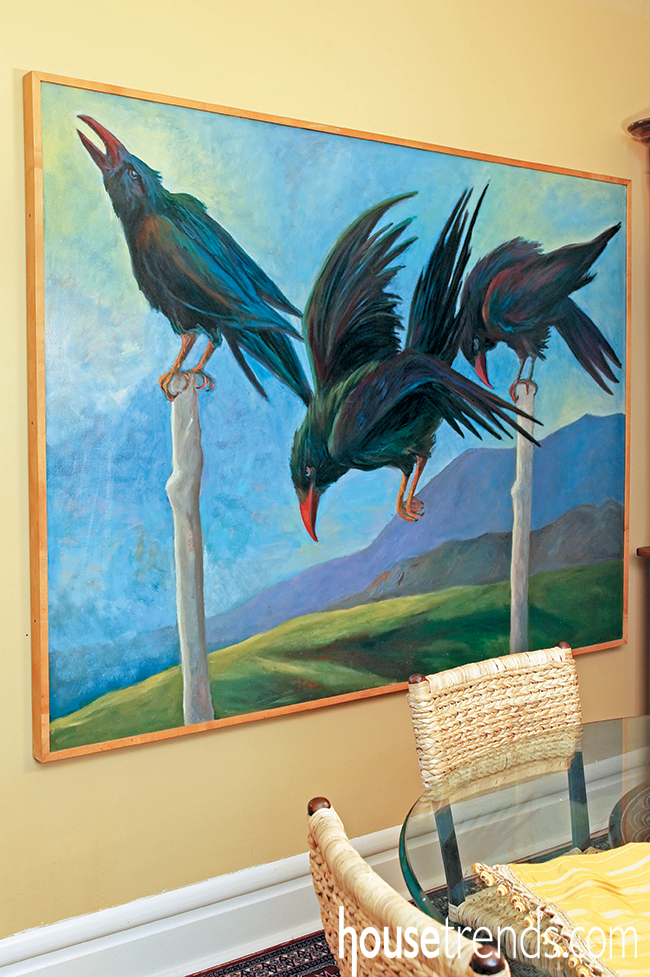 Wall art sticks out-in a good way