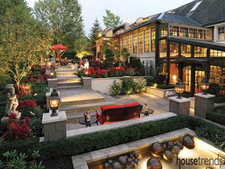 Landscape lighting paves the way for late-night entertaining