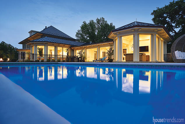 Relax with a back yard swimming pool