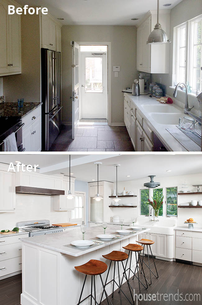 Kitchen remodel involves removing a wall