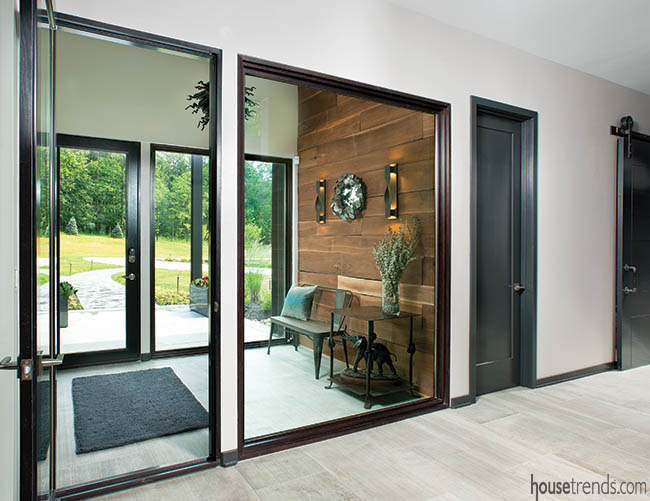 Wood for wall treatment comes from surrounding property