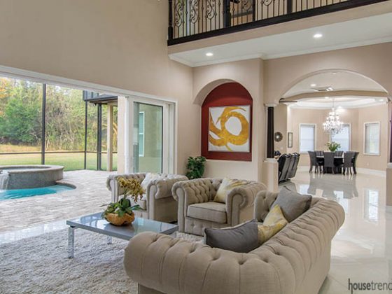 Glass walls lend gorgeous view to a great room