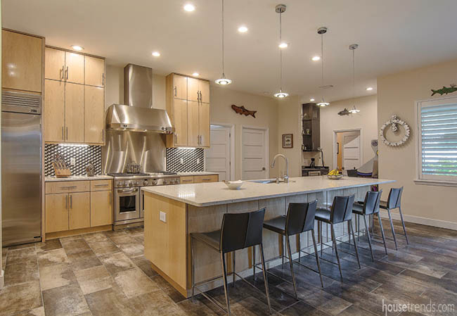 Kitchen nook plays host to a work station