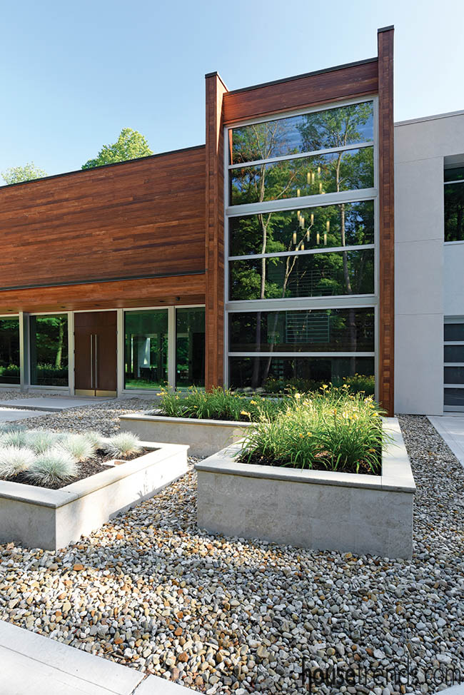 Front yard boasts raised planting beds