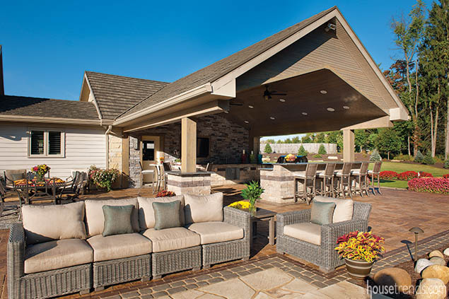 Outdoor seating areas perfect for large crowds