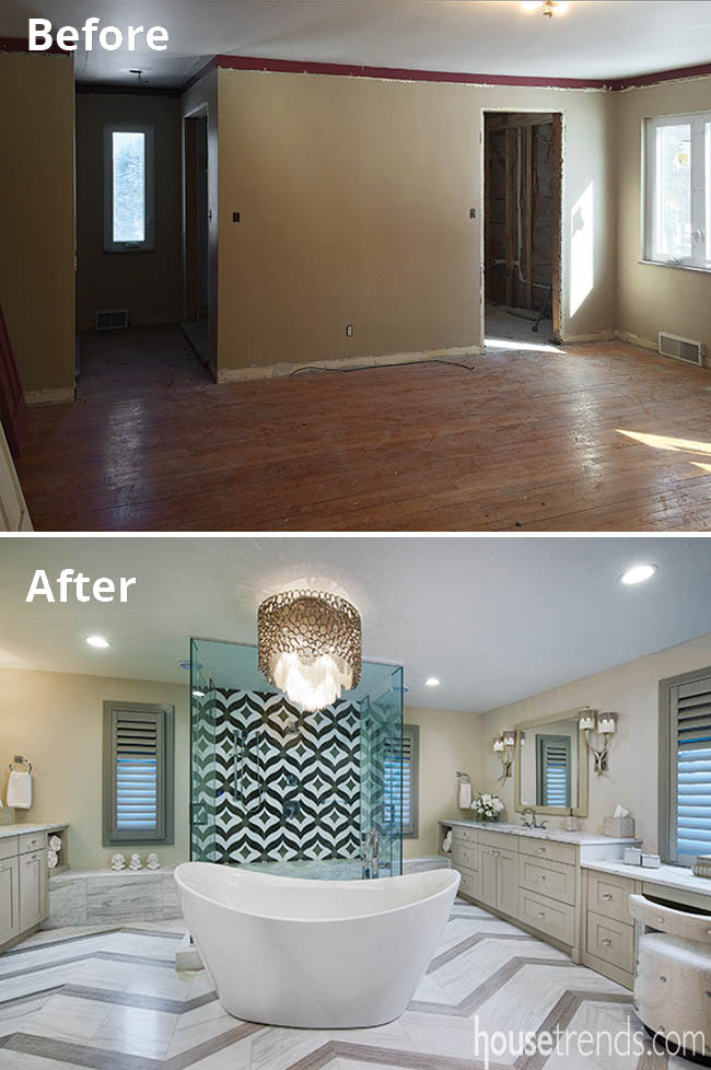 Master bath gets a chic update