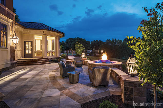 Outdoor gathering space just steps away from the main kitchen
