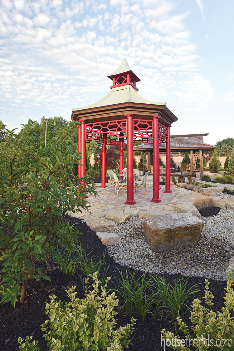 Gazebo style influenced by Japanese design