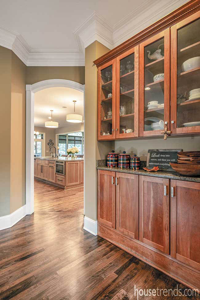 Butler's pantry sports refinished floors