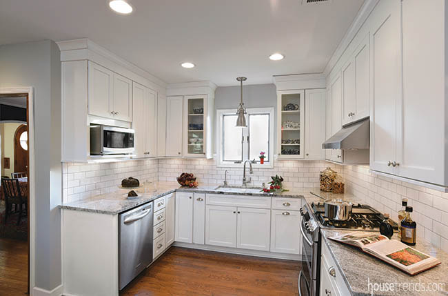White subway tile completes a classic kitchen design