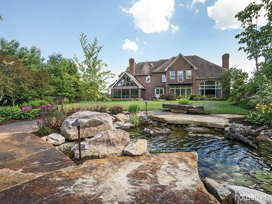 Back yard pond adds tranquility