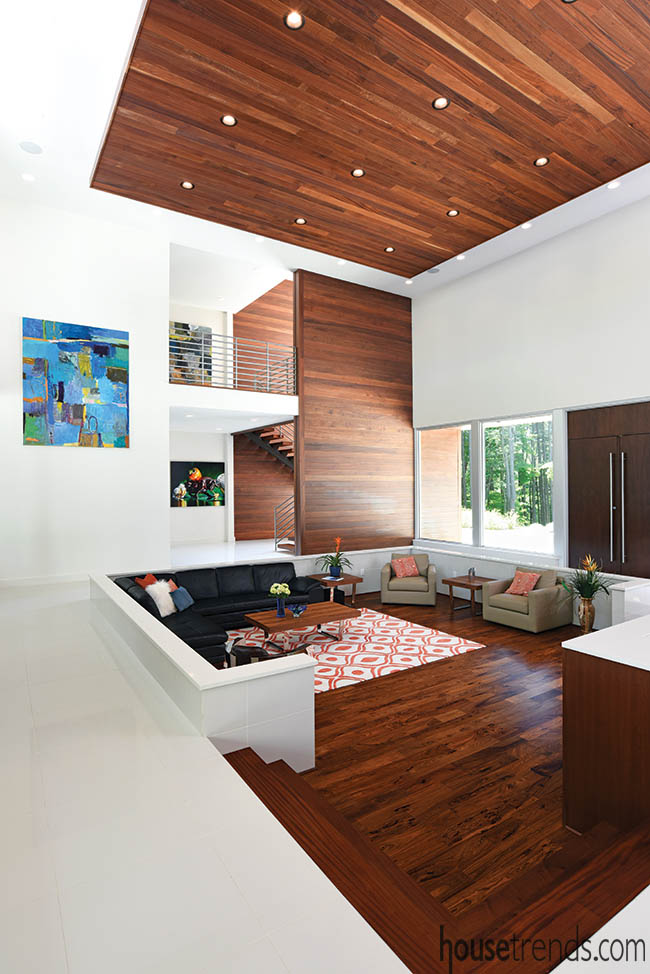 Artwork pops against white walls