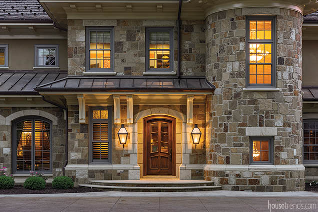 Stones lend a distinctive look to a new home