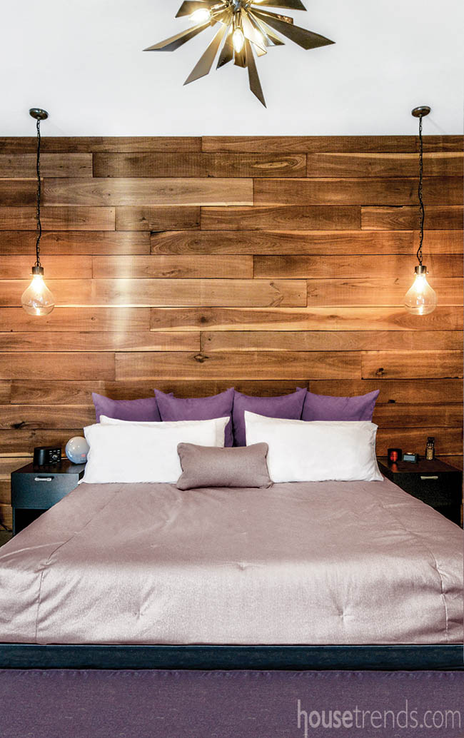 Wall treatment made of walnut