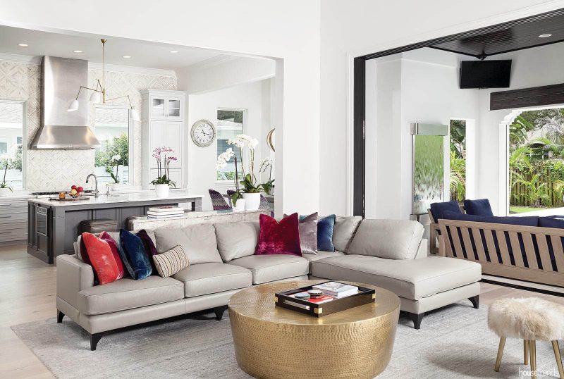 Accent pillows brighten up a great room