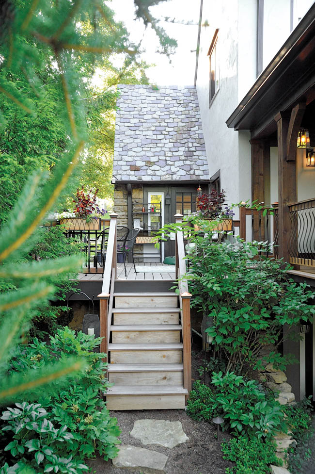 A peaceful porch gets a serene view