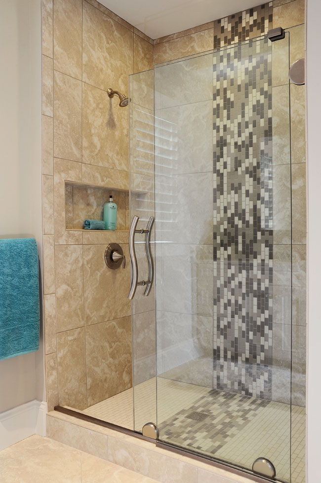 Frameless shower doors keep things simple