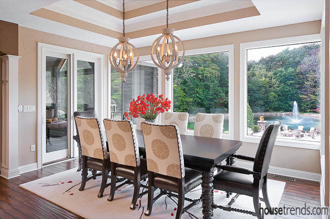 Dining room with a view