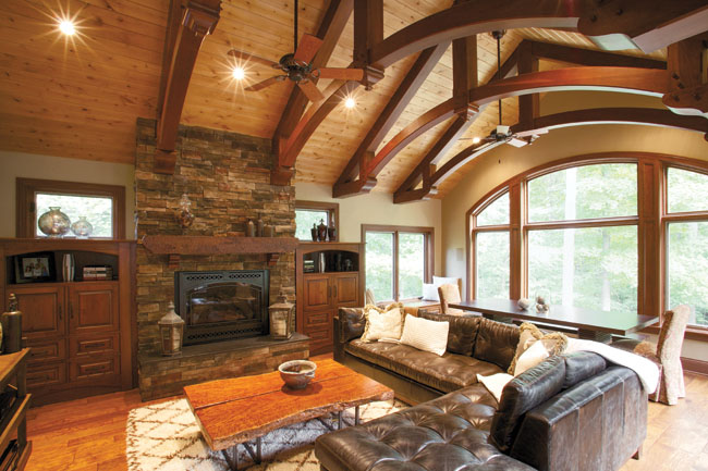 Woodwork gives off a homey feeling