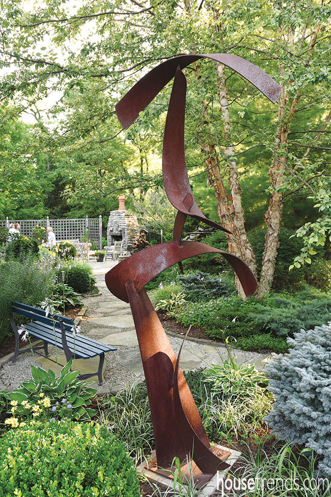 Sculpture adds character to a garden