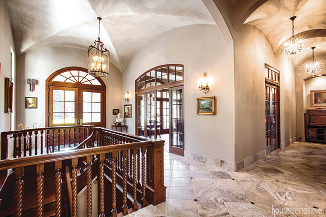 Formal entry design greets guests