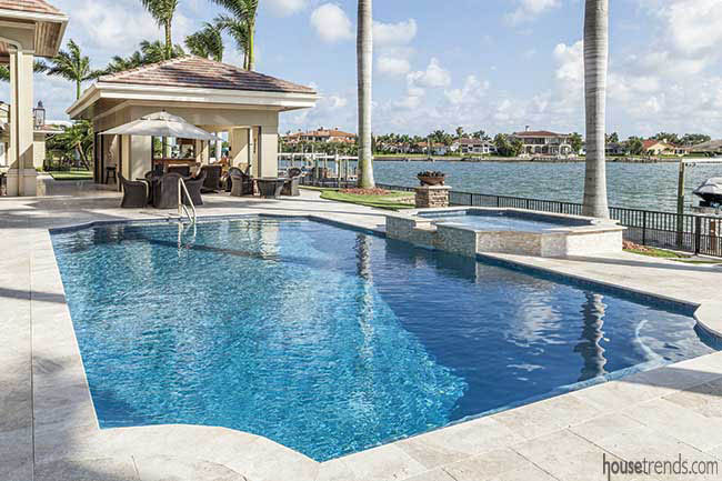 Pool finish lends a sparkle