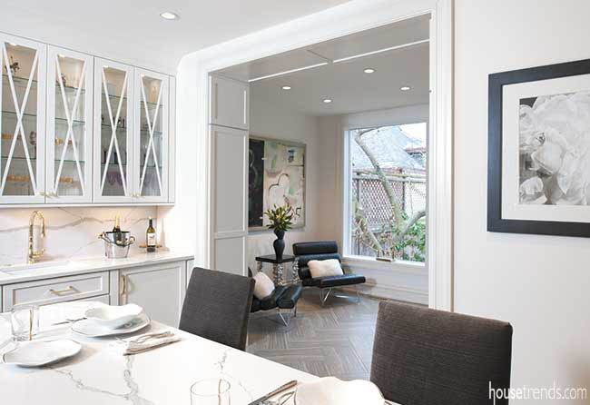 Kitchen opens to a sitting room