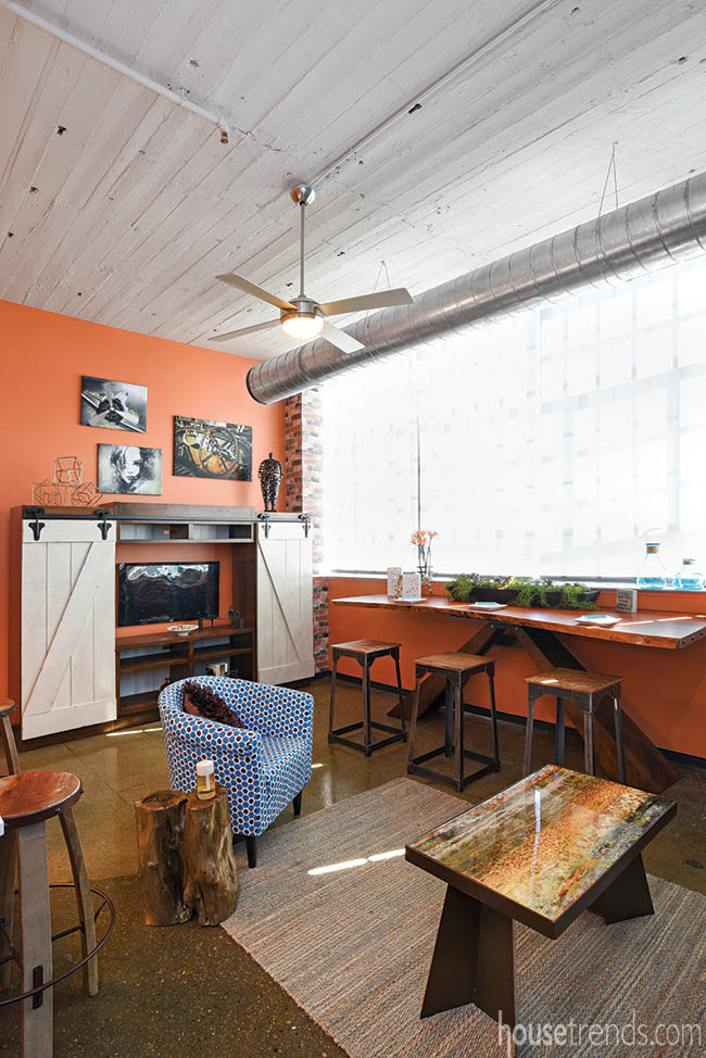 Coffee table adds shine to a living room