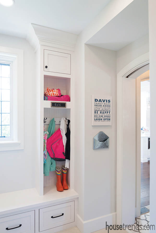 Mudroom keeps things neat and tidy