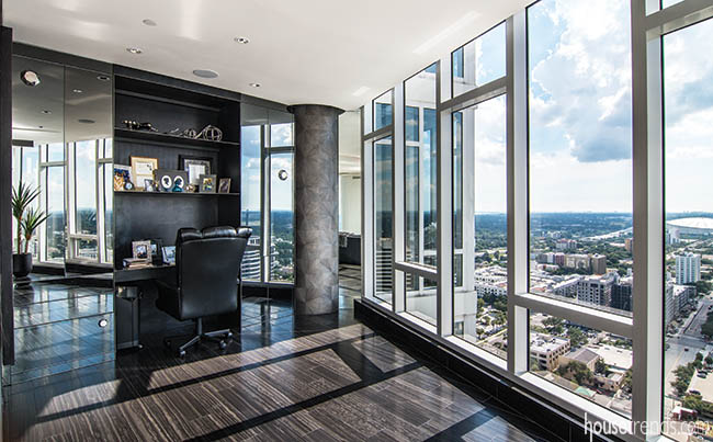 Custom desk in a home office