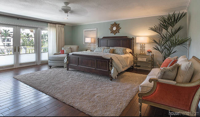 Bed features a gorgeous finish