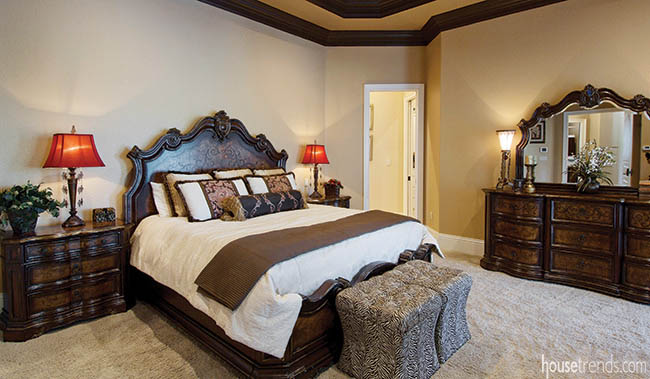 Master bedroom with a soothing color scheme