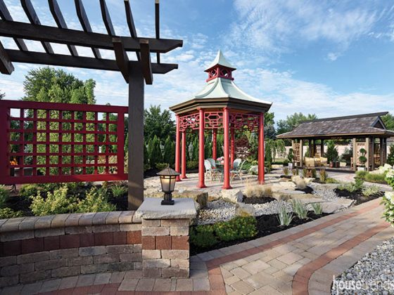 Outdoor sturctures with intriguing roof lines