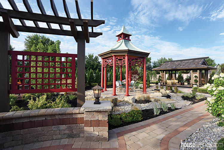 Outdoor sturctures with intriguing roof lines