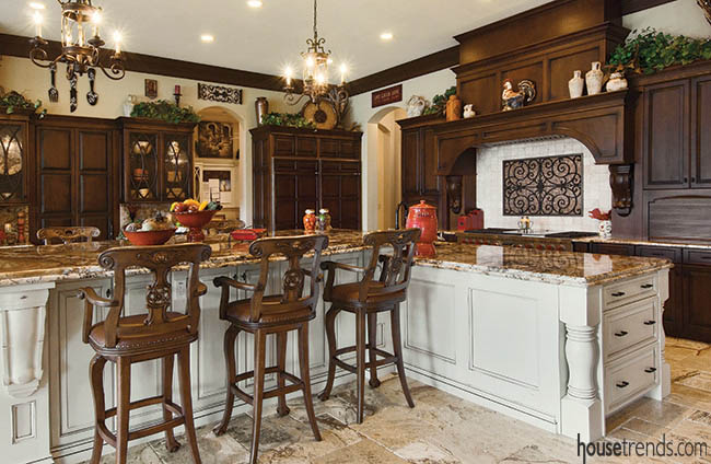Kitchen island with seating offers plenty of gathering space