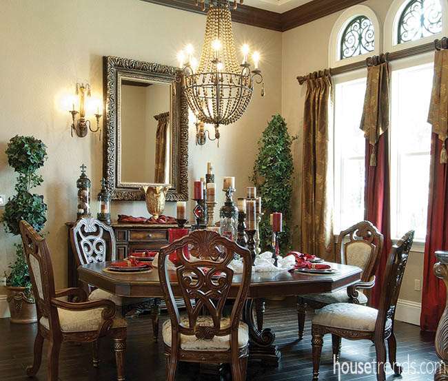 Formal dining room with a convenient location