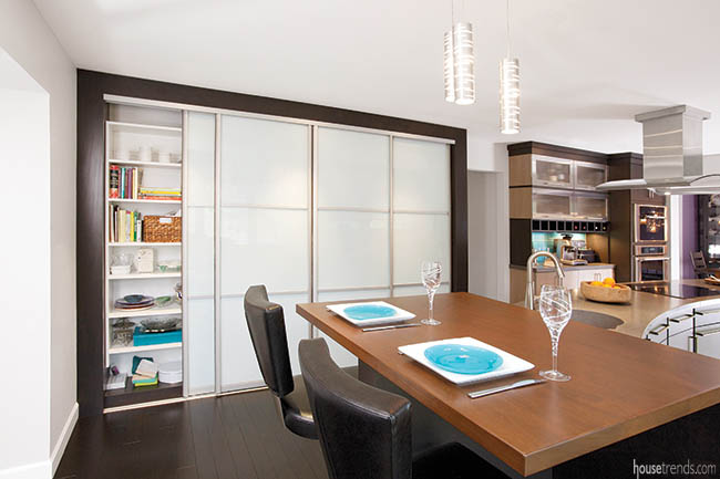 Pantry doors keep a kitchen looking neat
