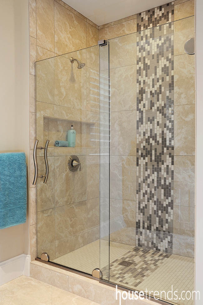 Mosaic tile patterns draw the eyes