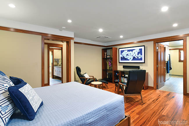 Bedroom flooring ideas taken from an earlier remodel