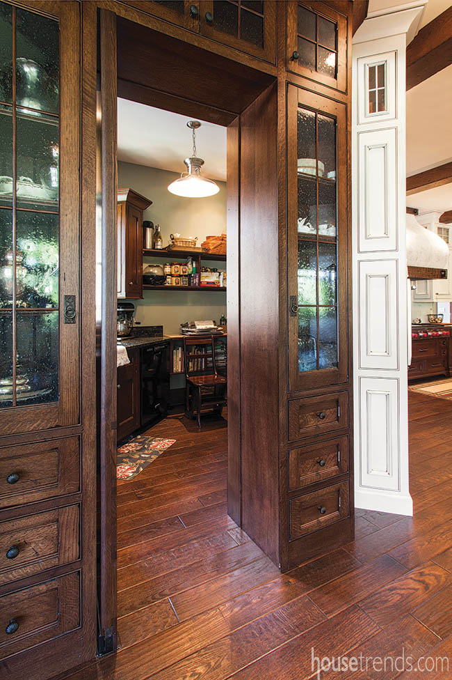 Pantry door mimics look of cabinetry