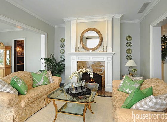 Simply elegant fireplace mantel decorations