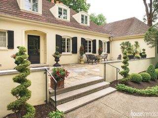 Planters cheer up a terrace design
