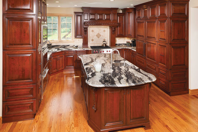 Cheery cherry kitchen cabinetry