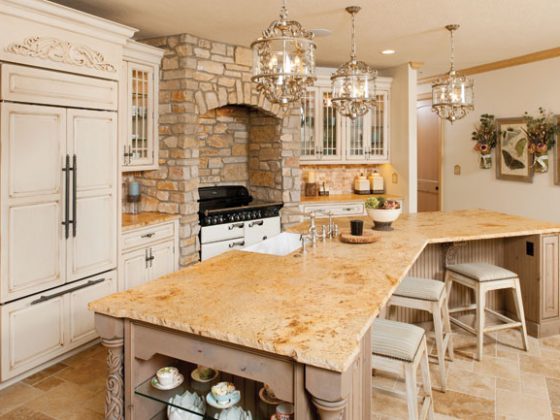 Granite countertops reflect homeowner's personality