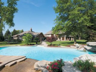 Swimming pool gets soothing surroundings