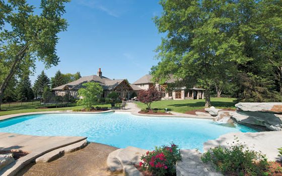 Swimming pool gets soothing surroundings