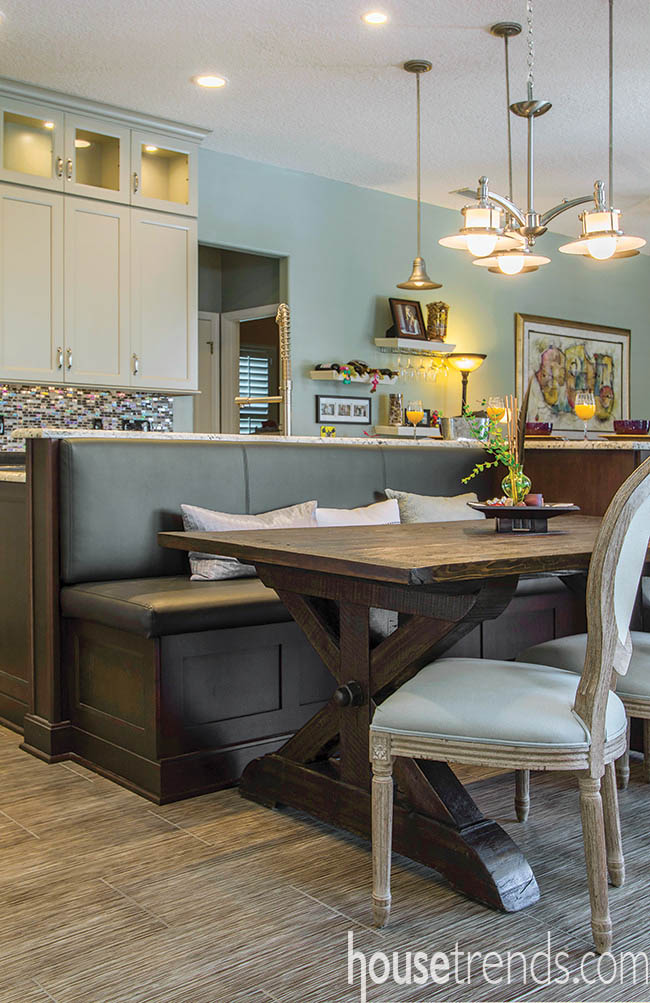 Tile flooring runs a house