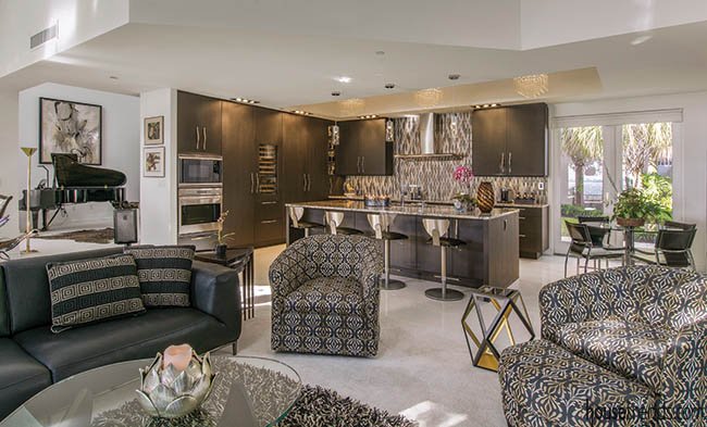 Kitchen cabinetry complements an interior design style