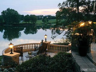 Outdoor seating area with resort-like qualities
