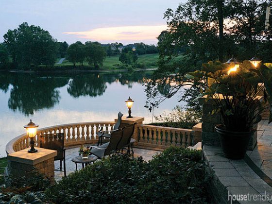 Outdoor seating area with resort-like qualities